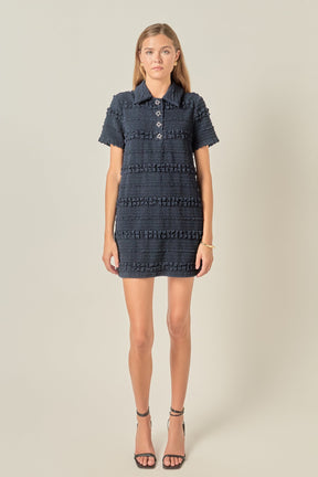 ENGLISH FACTORY - Textured Mini Dress - DRESSES available at Objectrare