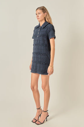 ENGLISH FACTORY - Textured Mini Dress - DRESSES available at Objectrare