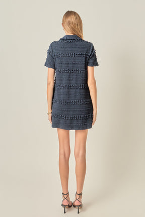 ENGLISH FACTORY - Textured Mini Dress - DRESSES available at Objectrare