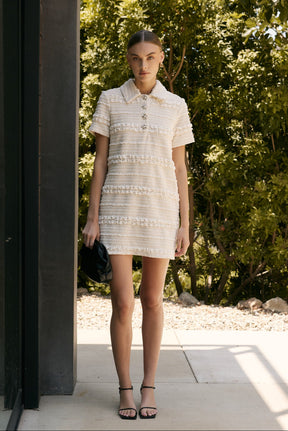 ENGLISH FACTORY - Textured Mini Dress - DRESSES available at Objectrare