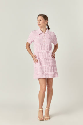 ENGLISH FACTORY - Nancy Textured Mini Dress - DRESSES available at Objectrare