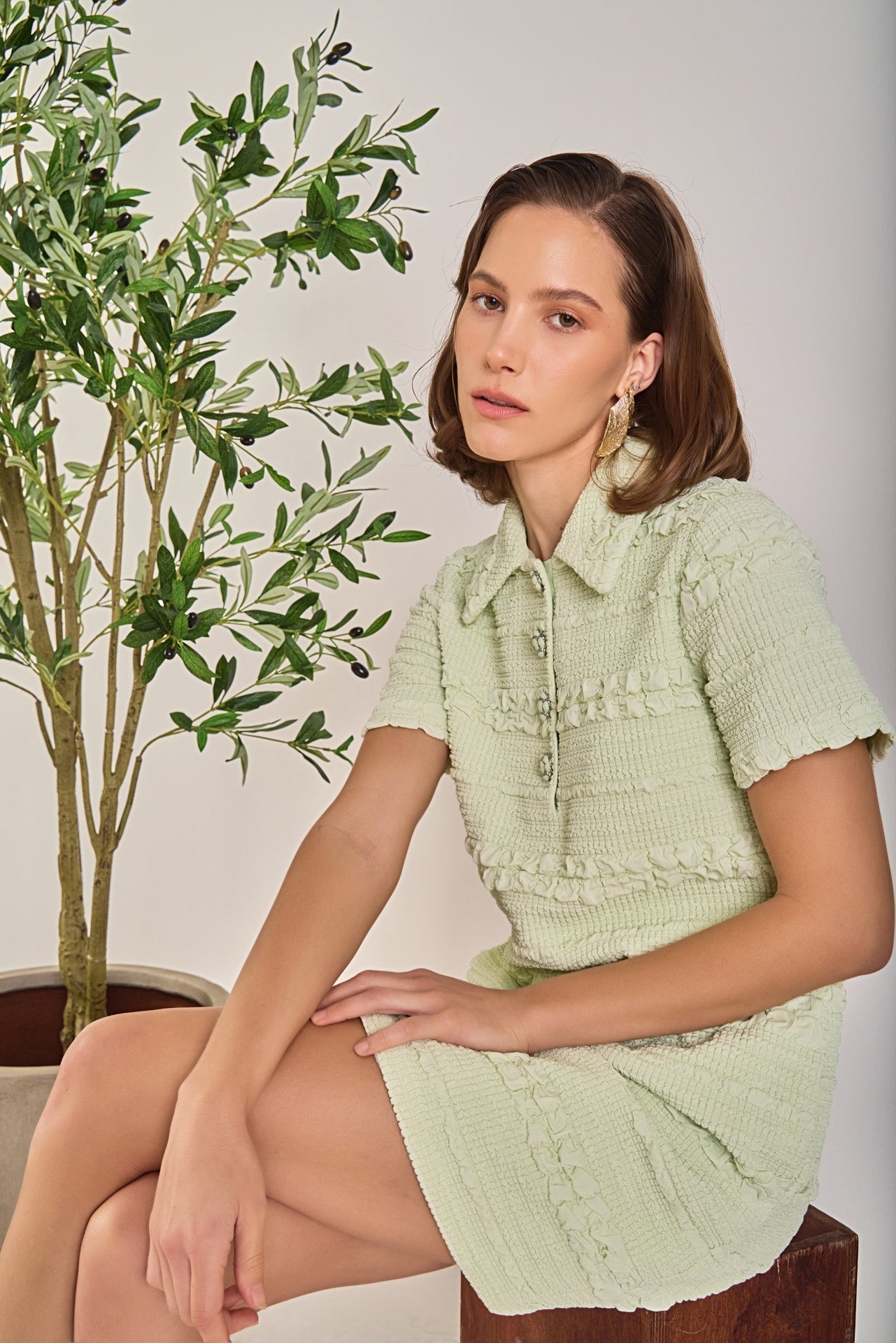 Textured Mini Dress
