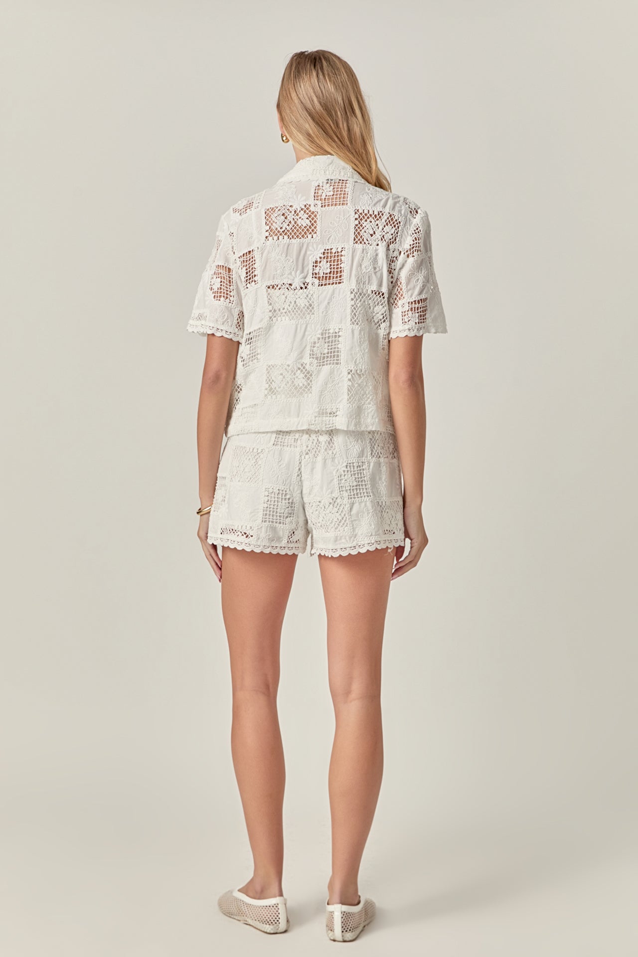 ENGLISH FACTORY - Scallop Edge Embroidered Shirt - BLOUSES available at Objectrare