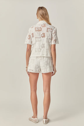 ENGLISH FACTORY - Scallop Edge Embroidered Shirt - BLOUSES available at Objectrare