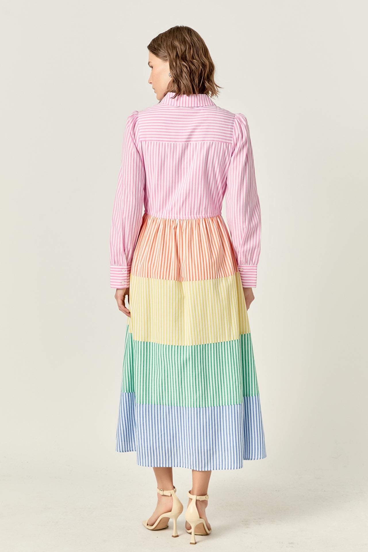 ENGLISH FACTORY - English Factory - Sunni Colorblock Midi Shirt Dress - DRESSES available at Objectrare