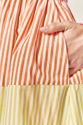 ENGLISH FACTORY - Sunni Colorblock Midi Shirt Dress - DRESSES available at Objectrare