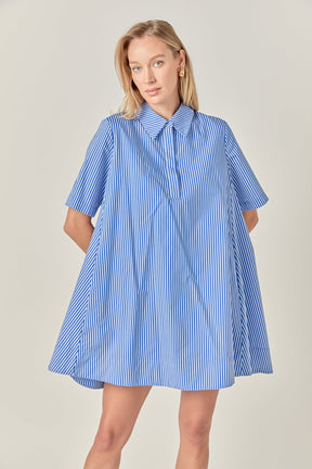 ENGLISH FACTORY - Pop Stripe A-Line Dress - DRESSES available at Objectrare