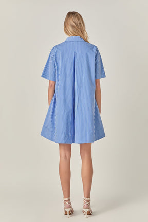 ENGLISH FACTORY - Pop Stripe A-Line Dress - DRESSES available at Objectrare
