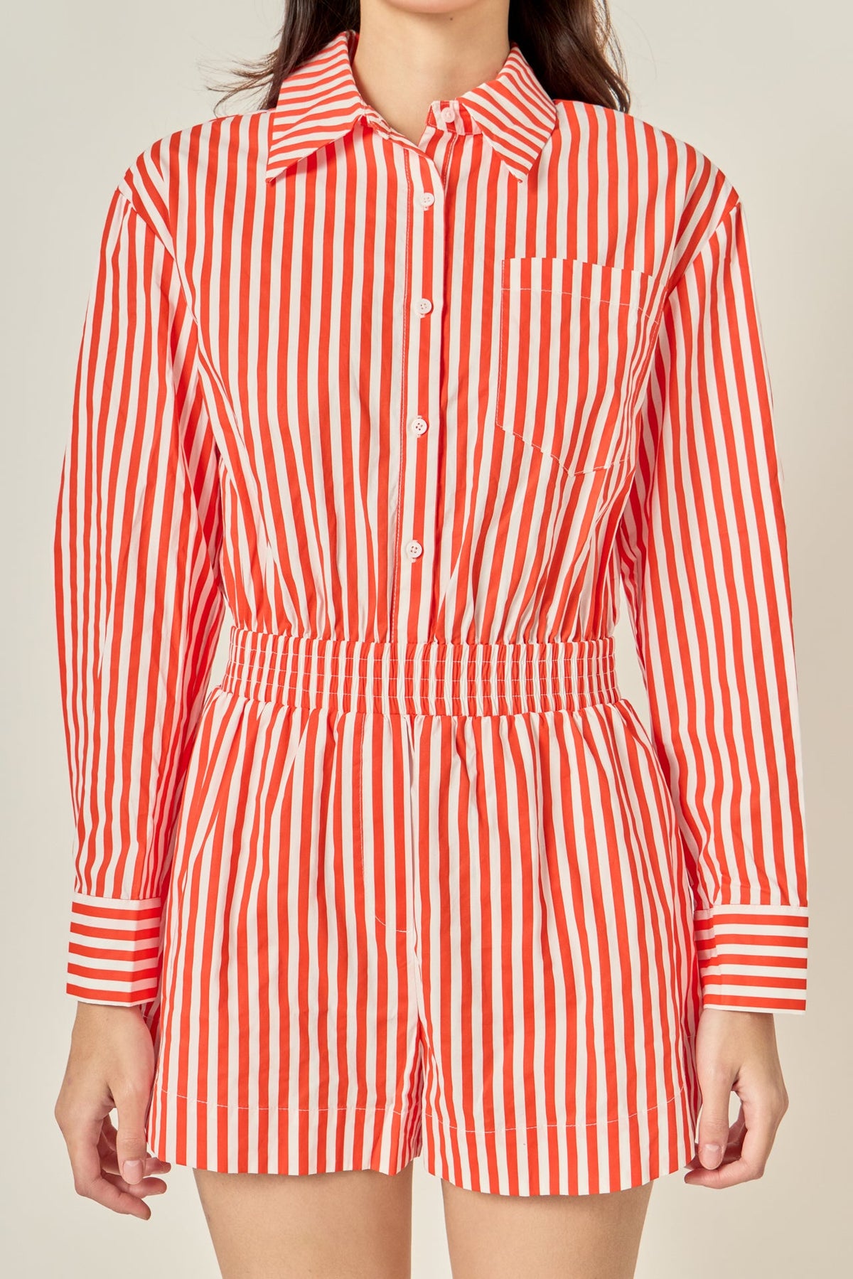 ENGLISH FACTORY - The Stripe Edit Romper - ROMPERS available at Objectrare