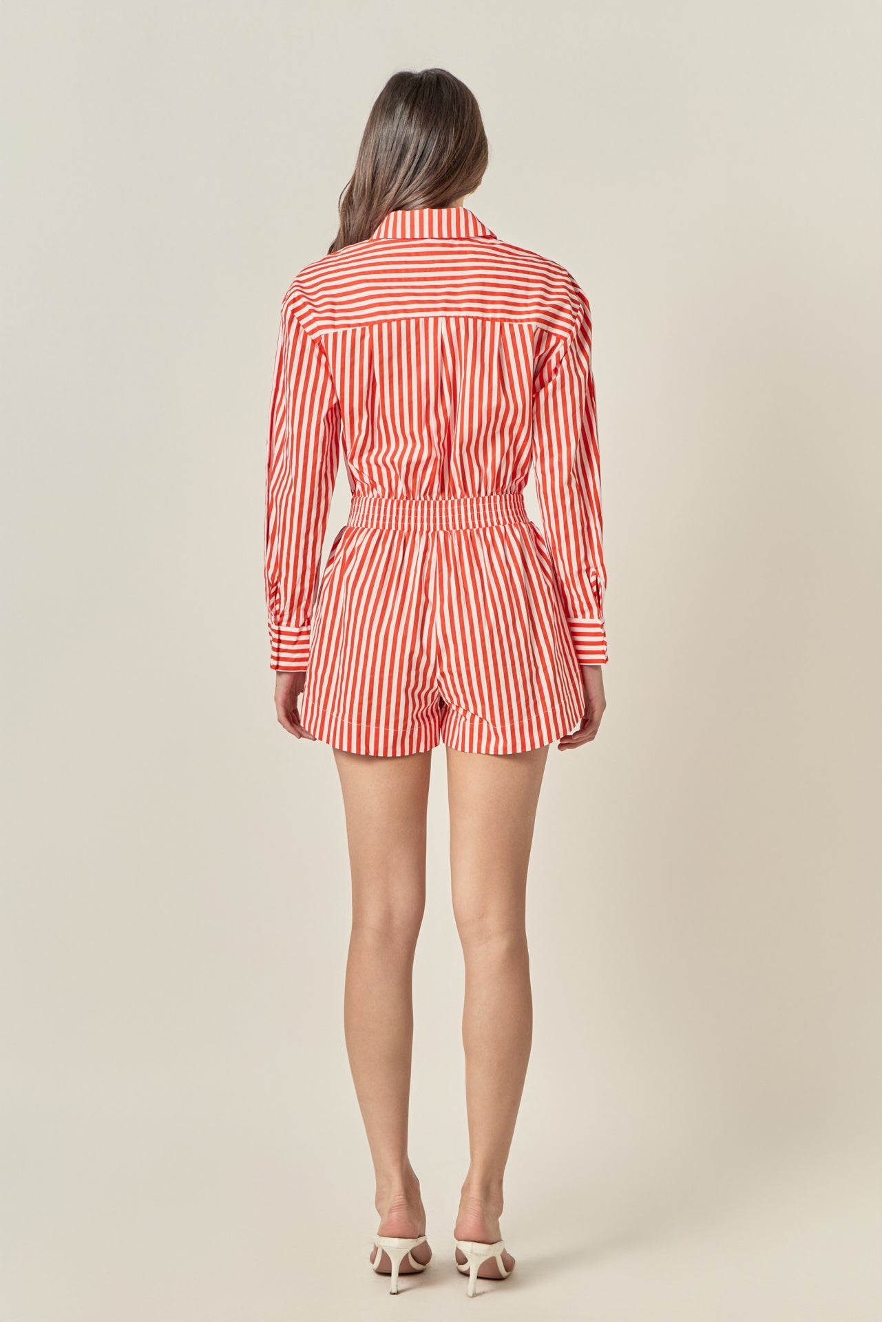 ENGLISH FACTORY - The Stripe Edit Romper - ROMPERS available at Objectrare