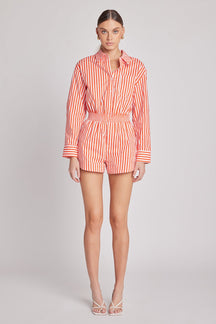 ENGLISH FACTORY - The Stripe Edit Romper - ROMPERS available at Objectrare