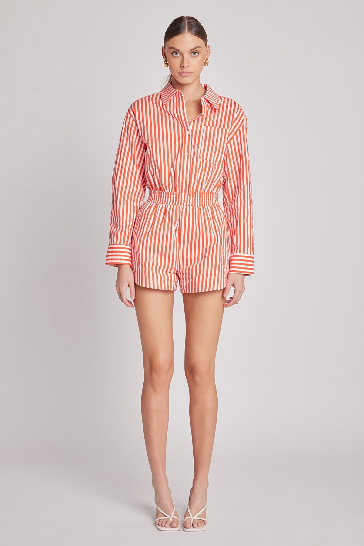 ENGLISH FACTORY - The Stripe Edit Romper - ROMPERS available at Objectrare