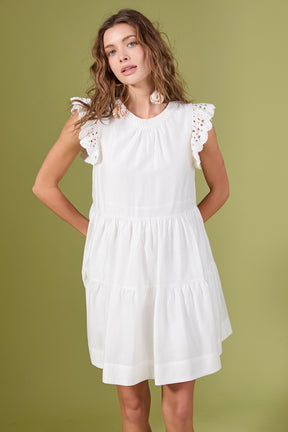 ENGLISH FACTORY - The Clara Crochet Dress - DRESSES available at Objectrare