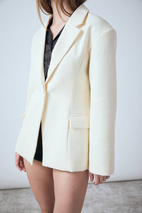 ENDLESS ROSE - Ashton Fitted Long Sleeve Buttoned Linen Jacket - JACKETS available at Objectrare