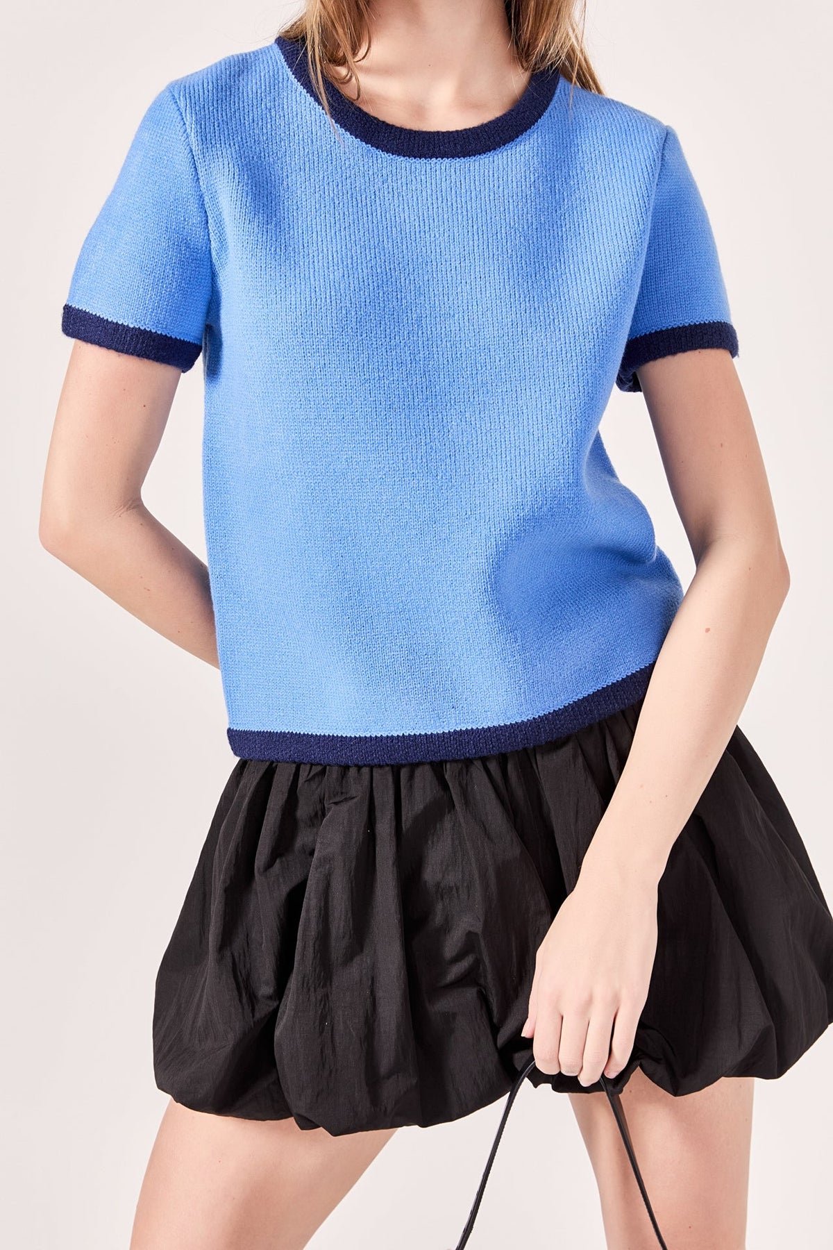 ENGLISH FACTORY - Joan Colorblock Sweater Top - TOPS available at Objectrare