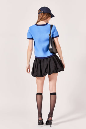 ENGLISH FACTORY - Joan Colorblock Sweater Top - TOPS available at Objectrare