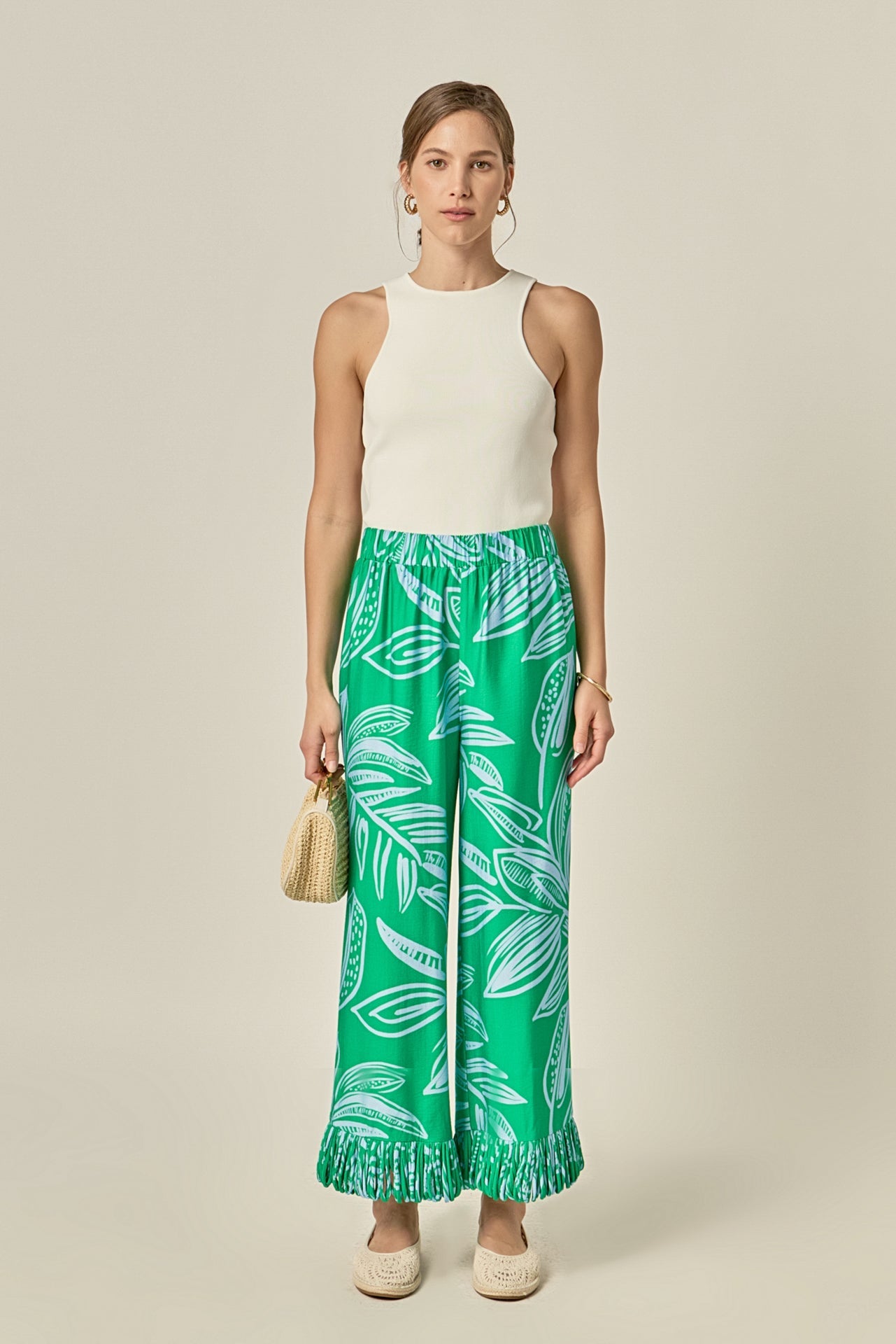 ENGLISH FACTORY - Elodie Fringe Hem Pants - PANTS available at Objectrare