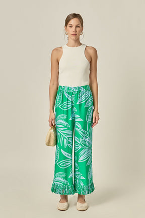ENGLISH FACTORY - Elodie Fringe Hem Pants - PANTS available at Objectrare