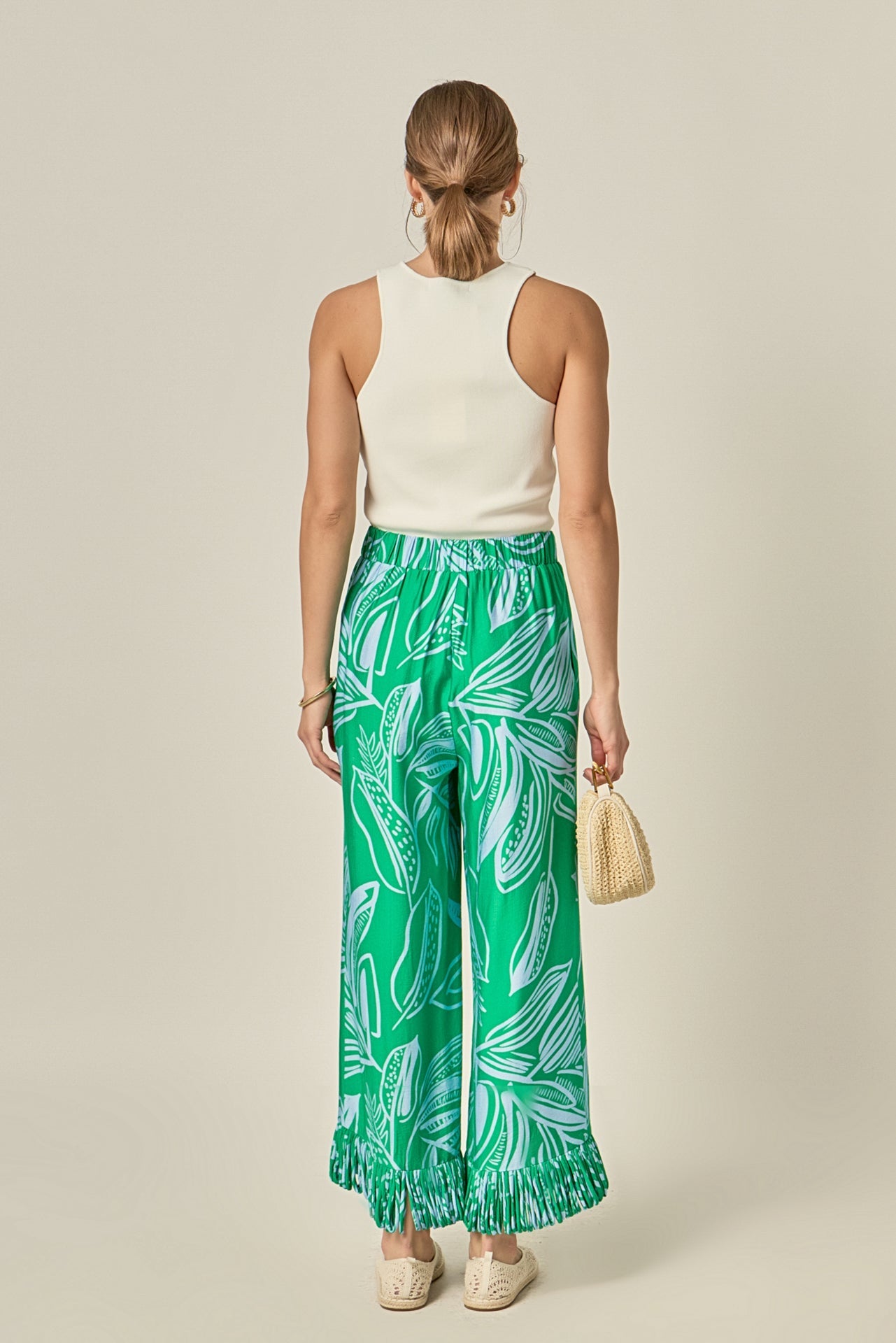 ENGLISH FACTORY - Elodie Fringe Hem Pants - PANTS available at Objectrare