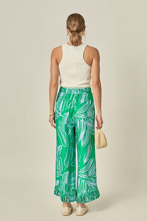 ENGLISH FACTORY - Elodie Fringe Hem Pants - PANTS available at Objectrare