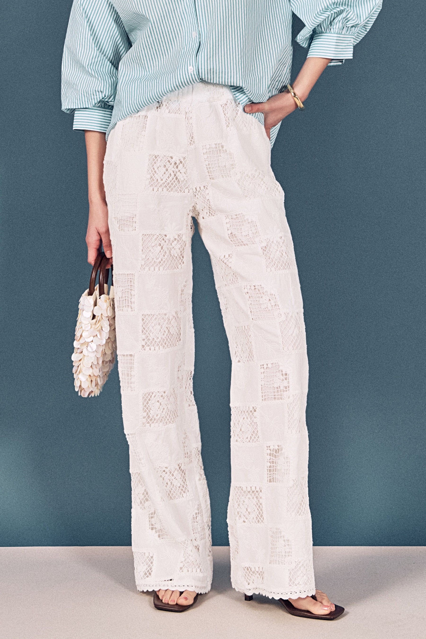 ENGLISH FACTORY - Eloise Embroidered Pants - PANTS available at Objectrare