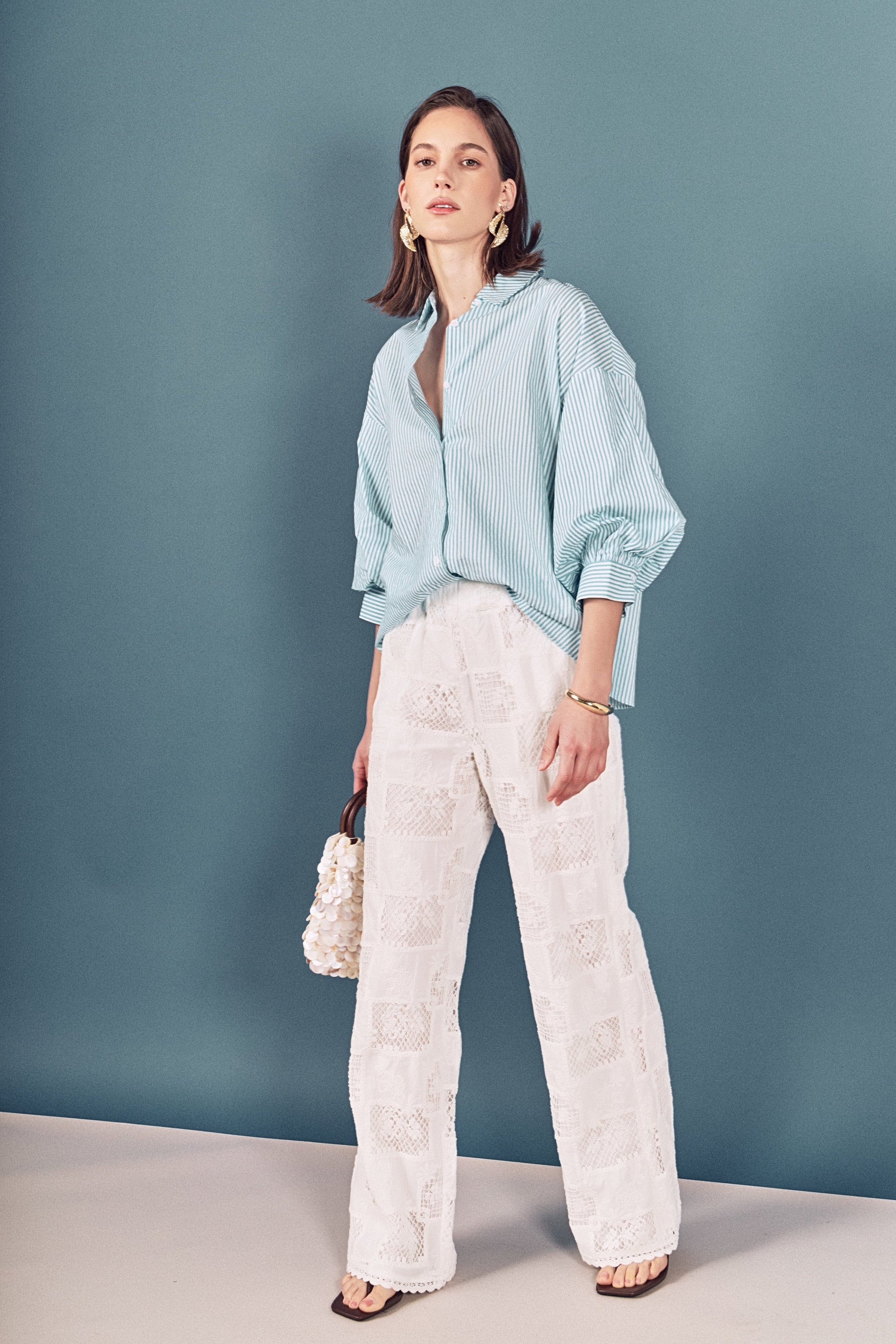 ENGLISH FACTORY - Eloise Embroidered Pants - PANTS available at Objectrare