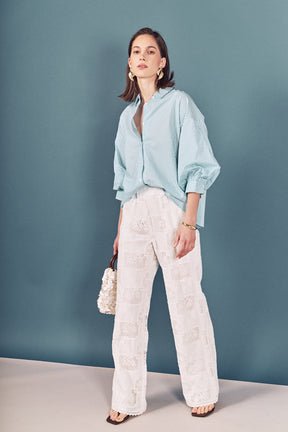 ENGLISH FACTORY - Eloise Embroidered Pants - PANTS available at Objectrare