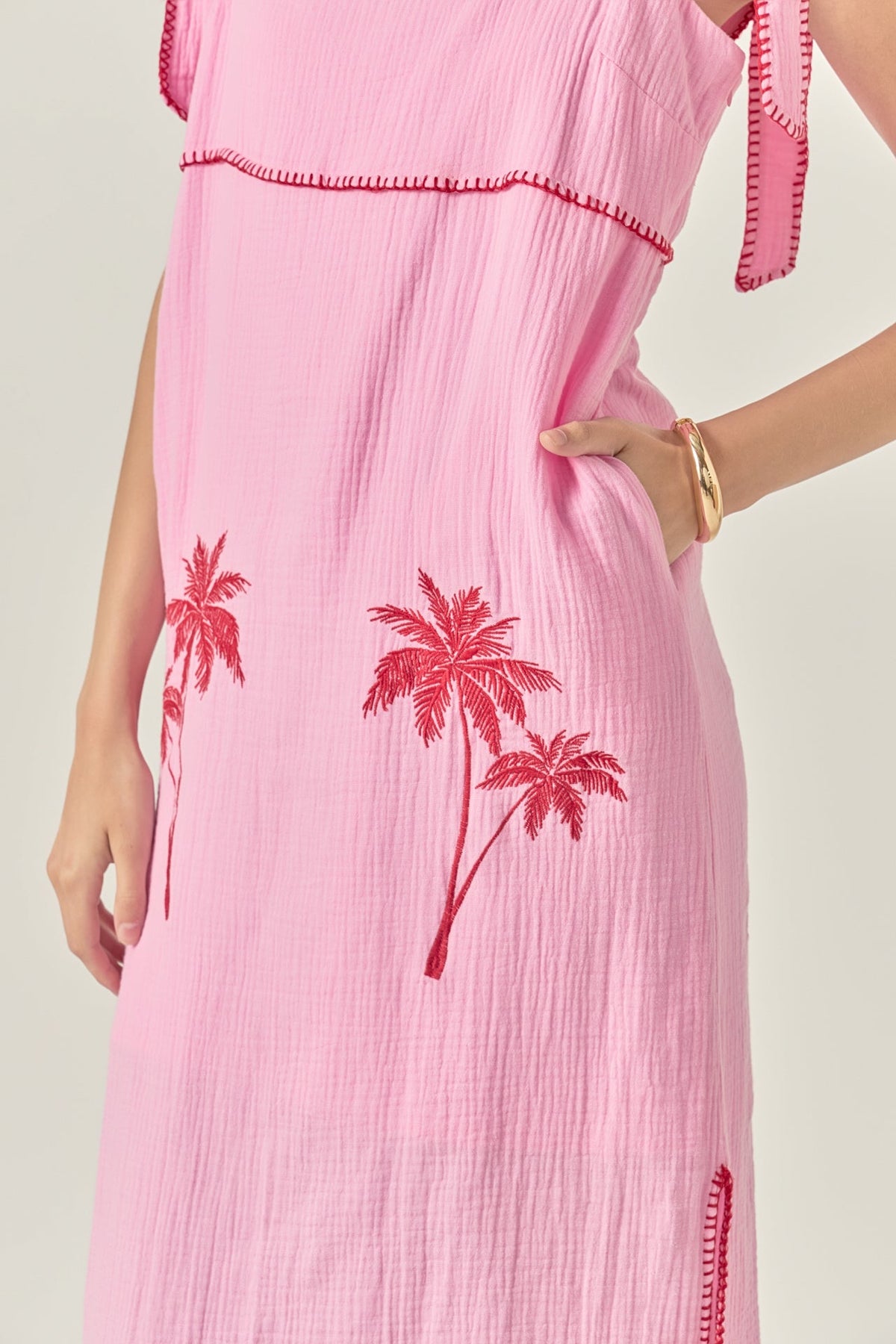 ENGLISH FACTORY - The Aria Tropical Embroidered Midi Dress - DRESSES available at Objectrare