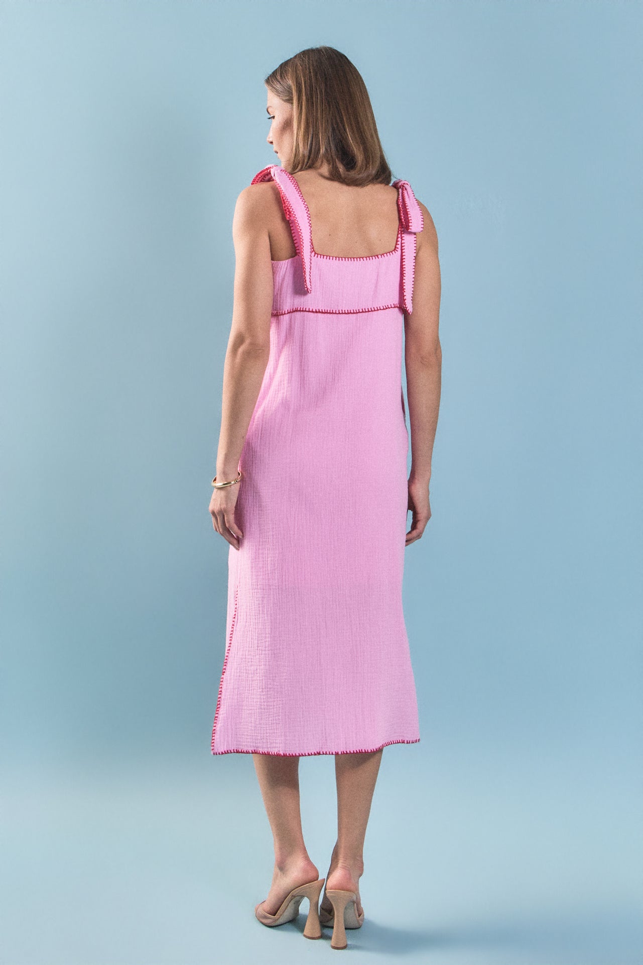 ENGLISH FACTORY - Aria Tropical Embroidered Midi Dress - DRESSES available at Objectrare