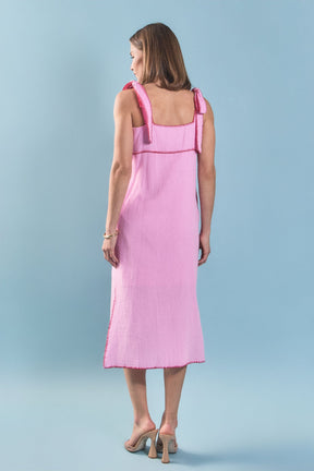 ENGLISH FACTORY - Aria Tropical Embroidered Midi Dress - DRESSES available at Objectrare