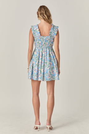 ENGLISH FACTORY - Print Ruffle Midi Dress - DRESSES available at Objectrare