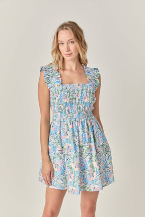 ENGLISH FACTORY - Print Ruffle Midi Dress - DRESSES available at Objectrare