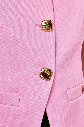 ENDLESS ROSE - Gold Pointed Long Vest - TOPS available at Objectrare