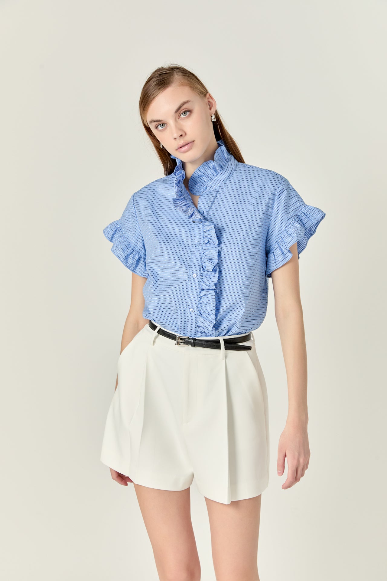 ENGLISH FACTORY - English Factory - Prated Ruffle Shirt - SHIRTS & BLOUSES available at Objectrare