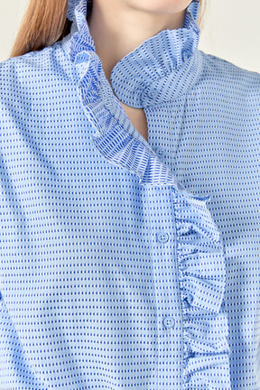 ENGLISH FACTORY - English Factory - Prated Ruffle Shirt - SHIRTS & BLOUSES available at Objectrare