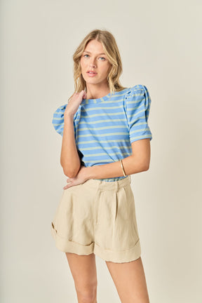 ENGLISH FACTORY - Stripe Knit Shirt - TOPS available at Objectrare