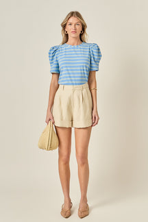 ENGLISH FACTORY - Stripe Knit Shirt - TOPS available at Objectrare
