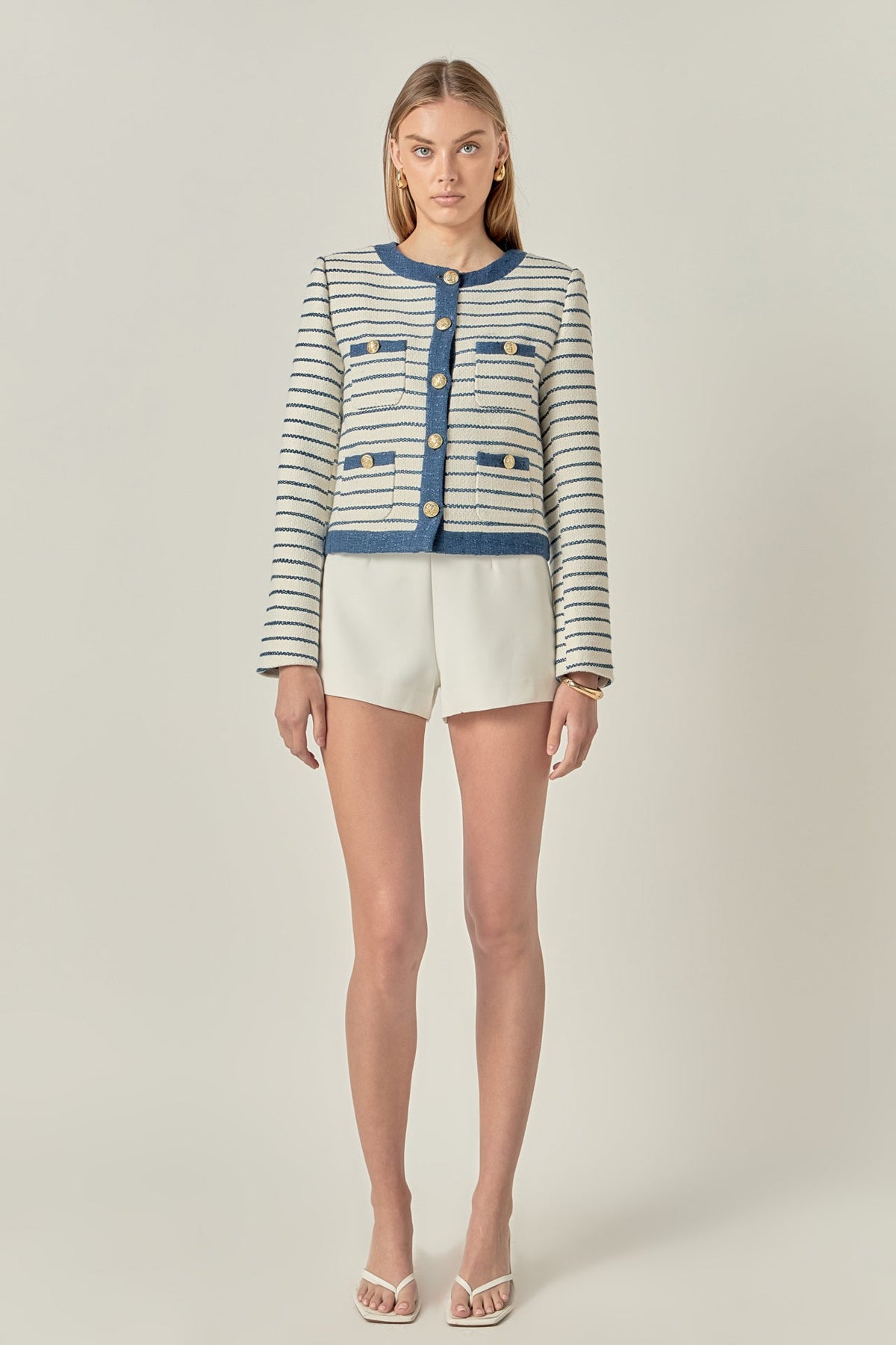 ENGLISH FACTORY - BouclÃƒÂ© Contrast Jacket - JACKETS available at Objectrare
