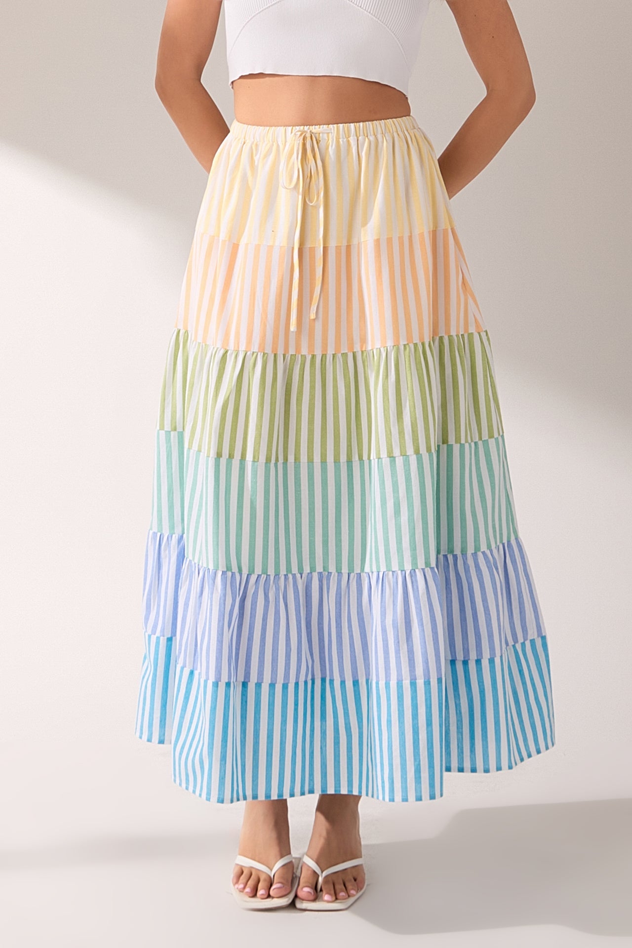ENGLISH FACTORY - The Pastel Tier Skirt - SKIRTS available at Objectrare