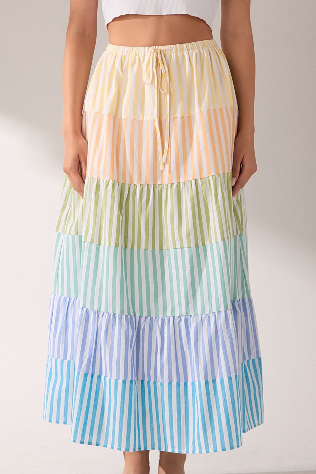ENGLISH FACTORY - The Pastel Tier Skirt - SKIRTS available at Objectrare