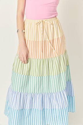 ENGLISH FACTORY - The Pastel Tier Skirt - SKIRTS available at Objectrare
