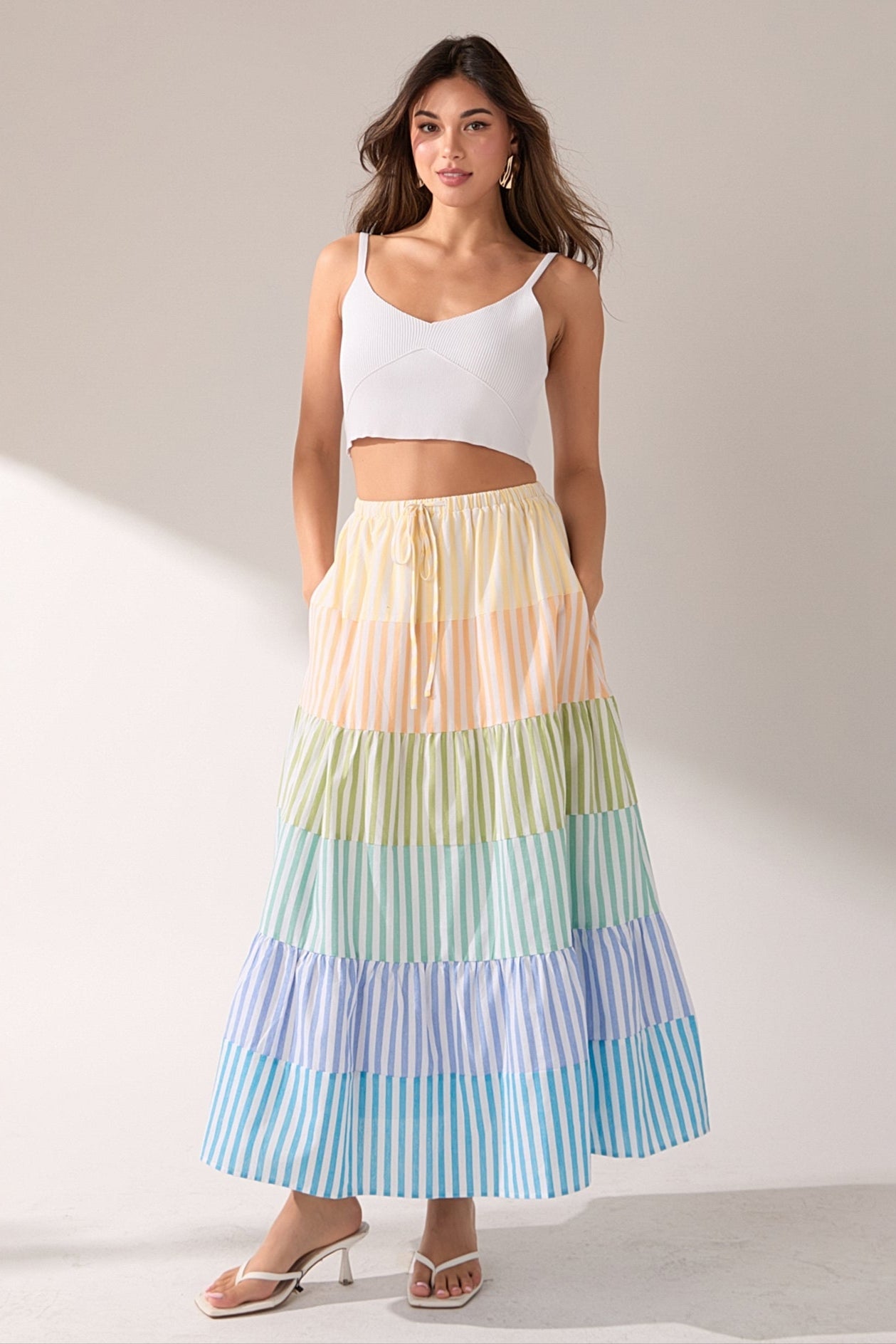 ENGLISH FACTORY - The Pastel Tier Skirt - SKIRTS available at Objectrare