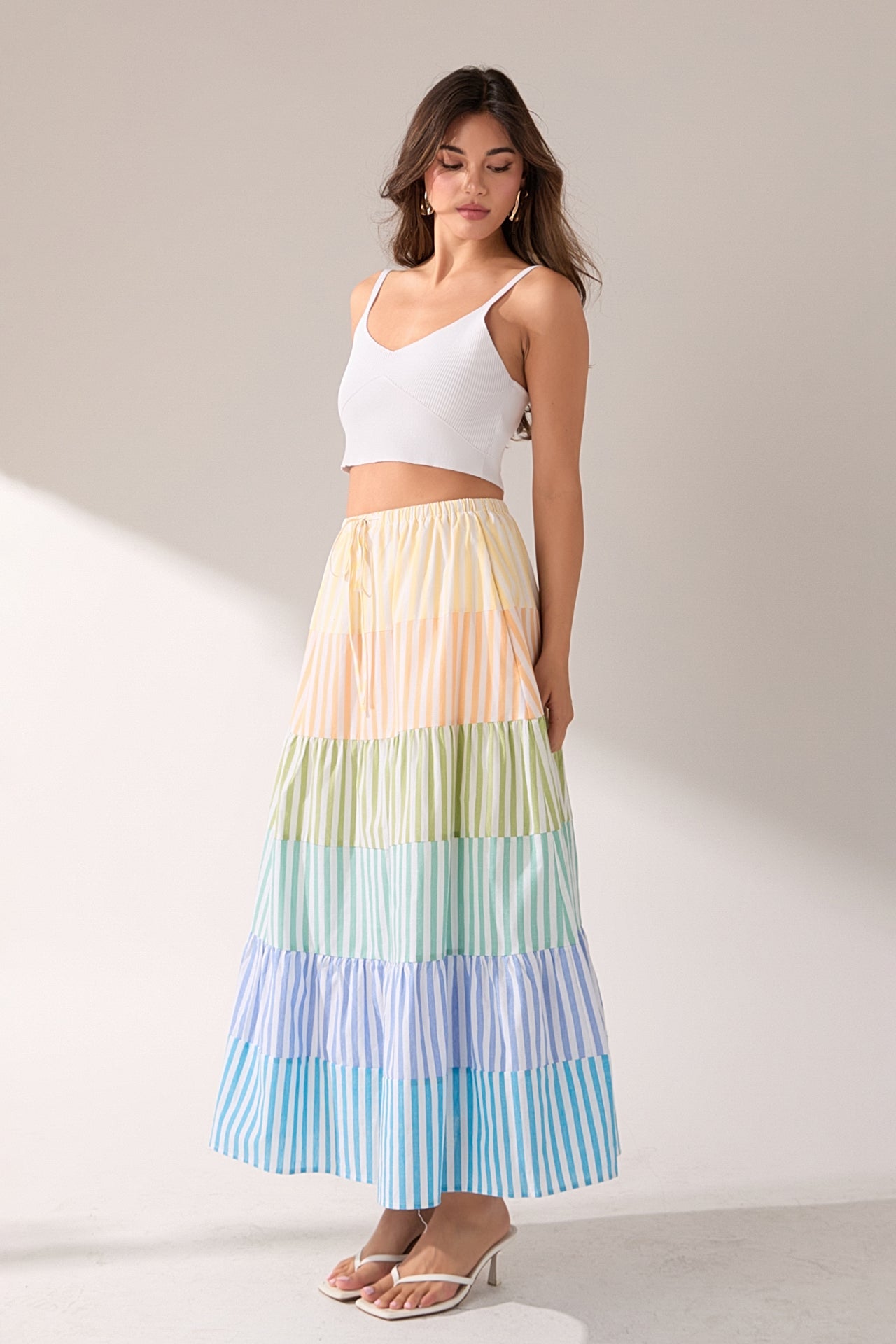 ENGLISH FACTORY - The Pastel Tier Skirt - SKIRTS available at Objectrare