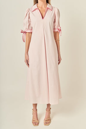 ENGLISH FACTORY - Stitch Detailed Midi Dress - DRESSES available at Objectrare