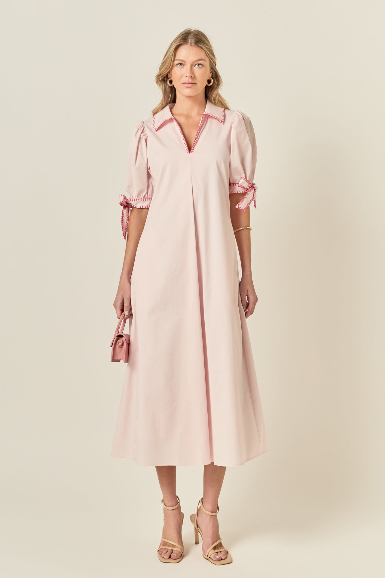 ENGLISH FACTORY - Stitch Detailed Midi Dress - DRESSES available at Objectrare