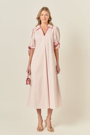 ENGLISH FACTORY - Stitch Detailed Midi Dress - DRESSES available at Objectrare