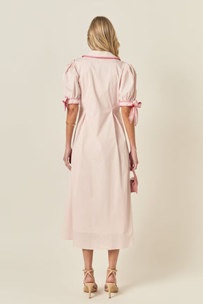 Stitch Detailed Midi Dress