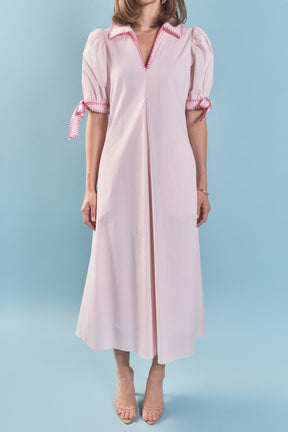ENGLISH FACTORY - Stitch Detailed Midi Dress - DRESSES available at Objectrare