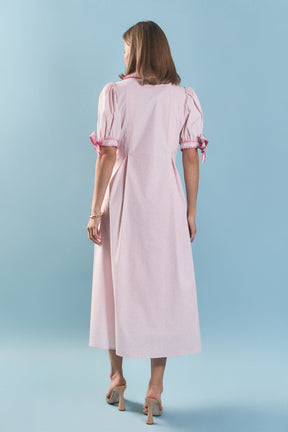 ENGLISH FACTORY - Stitch Detailed Midi Dress - DRESSES available at Objectrare