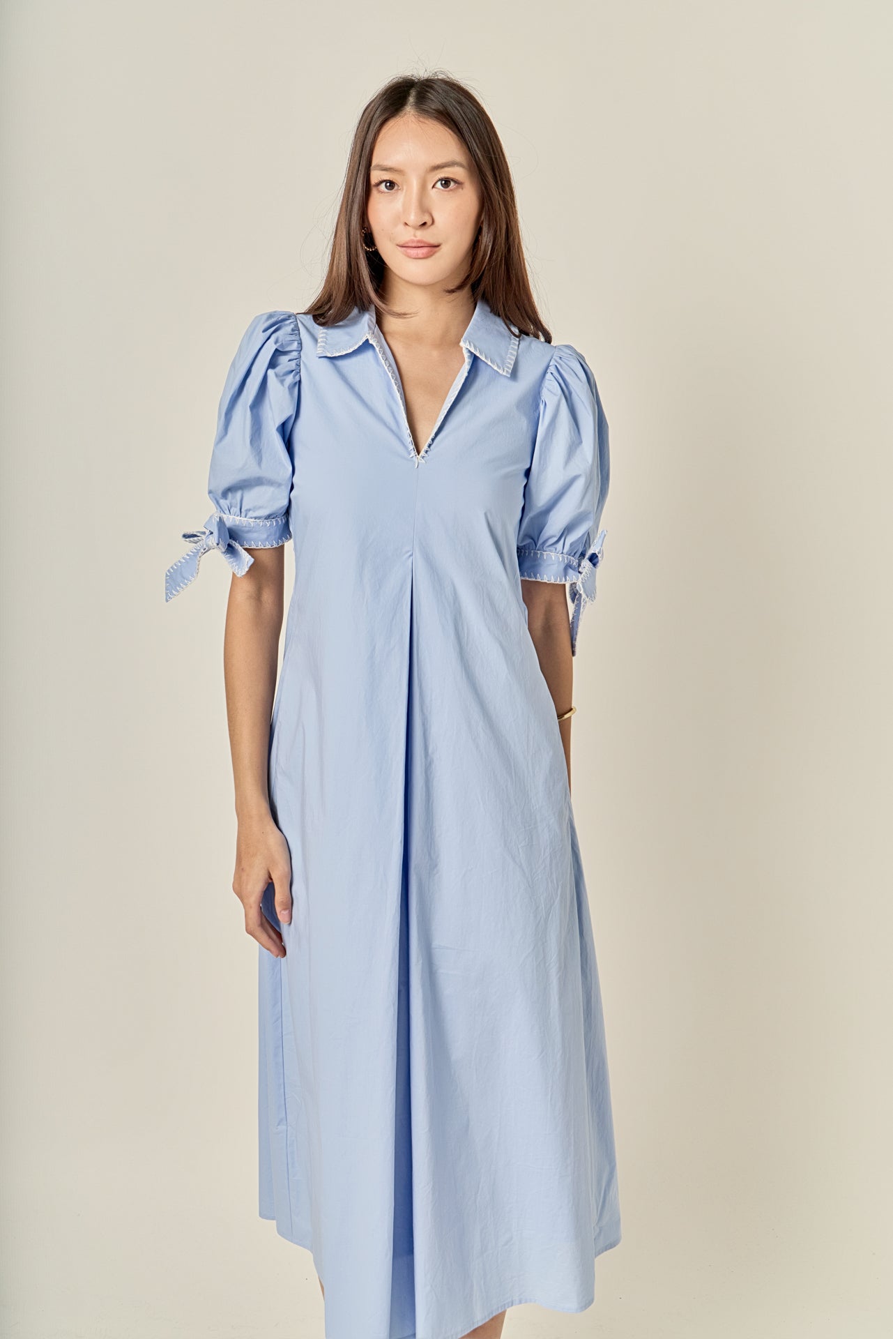 ENGLISH FACTORY - Stitch Detailed Midi Dress - DRESSES available at Objectrare